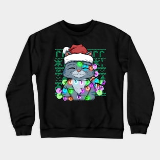 cats at christmas funny kittens cute T-Shirt Crewneck Sweatshirt